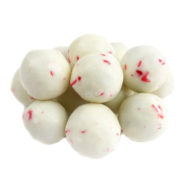 image of peppermint malt balls christmas candy white chocolate