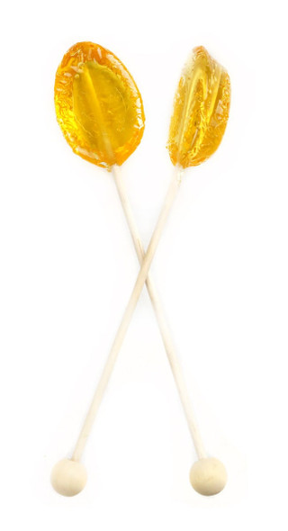 10 individual light golden clover honey candy spoons, perfect for sweetening tea, coffee.