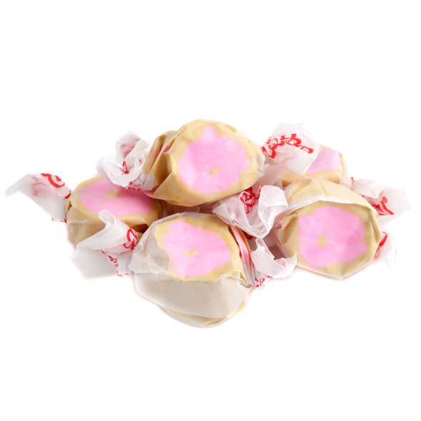 Taffy Town Glazed Donut Salt Water Taffy. Approx 60 light brown, individually wrapped pieces.