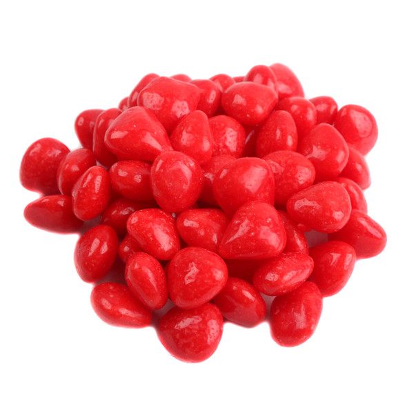Red Brachs Cinnamon Heart Imperials, heart-shaped, sweet spicy candy, perfect for Valentine's Day, baking, dessert toppings.