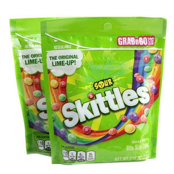 image of sour skittles 7.2oz bag