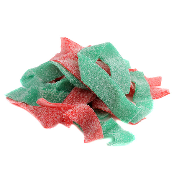 image of christmas sour belts green apple and strawberry