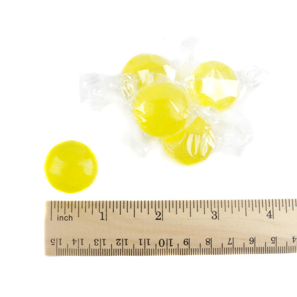 Arcor sugar-free lemon hard candy drops, tangy yellow, approx 75 individually wrapped pieces per pound.