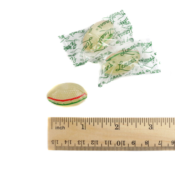 Lemans Football Mints Hard Candy, white peppermint, individually wrapped, approx 73 pieces per pound.
