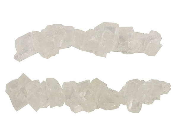 White crystallized rock candy strings, elegant sugar on strings for tea, coffee, weddings, and events. USA made.