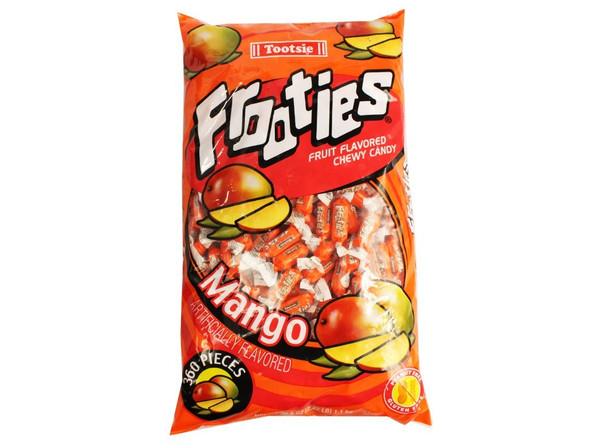 Approx 360 vibrant yellow-orange Mango Frooties, soft chewy fruit candy from Tootsie Roll.