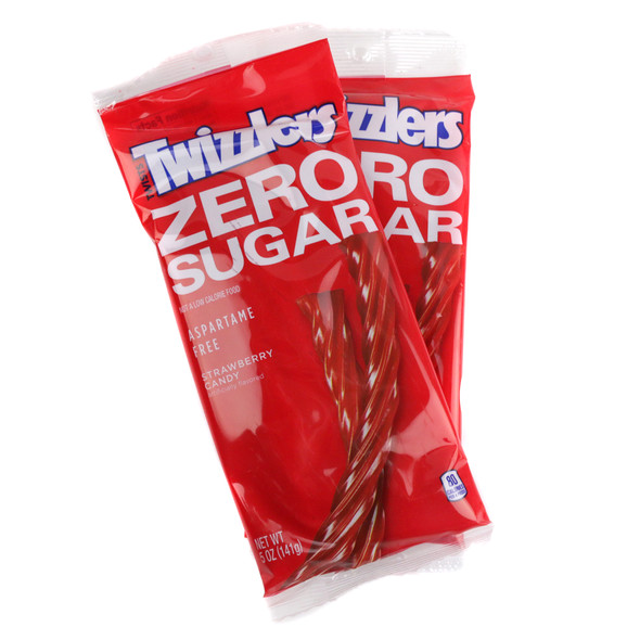 Twizzlers Sugar Free Strawberry Licorice Candy, 5oz red bag. Delicious, chewy sugar-free snack.