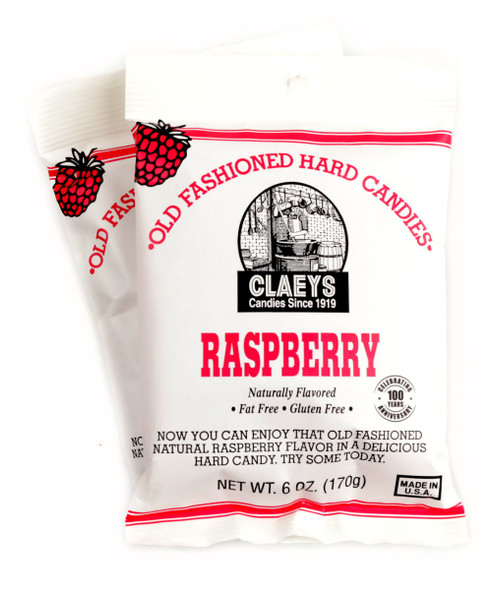 Claeys  Hard Candy Drops Raspberry 24 Packs 6oz