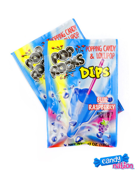 Pop  Rocks Dips Blue Raspberry 18 Pack 12 Count