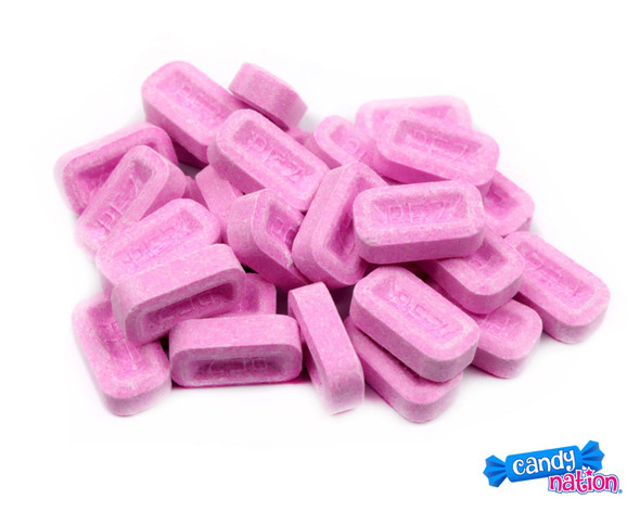 Pez Raspberry candy, bright pink, bulk unwrapped 20LB case.