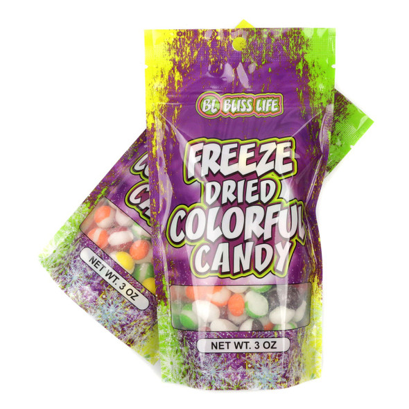 Bliss Life vibrant rainbow freeze-dried candy, 50 count, crispy, melt-in-mouth, 3oz pack.