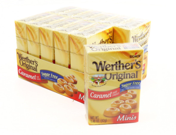 Werther's  Original Sugar Free Mini Boxes 1.48oz 4 Packs 12 Count