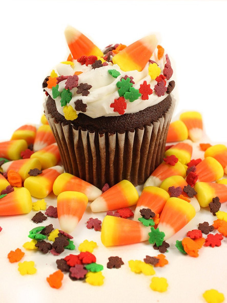 Bulk 30lb box of classic tri-color white, orange, yellow candy corn, approx. 7500 pieces for Fall.