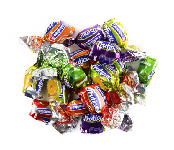 8 packs, 5 LB Fancy Fruit Filled Assorted Candy. Strawberry, Green Apple, Grape, Pina Colada gooey fruit centers.