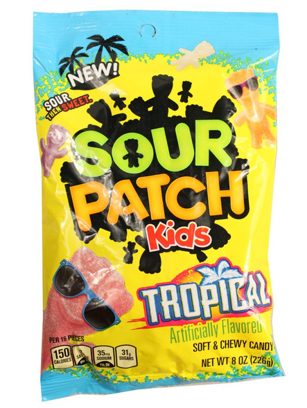 Sour Patch Kids Tropical 8oz Bag 6 Pack