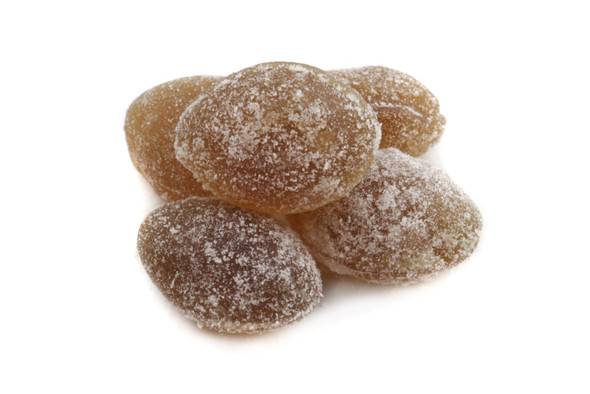 Brown Claey's Root Beer hard candy drops, sugar sanded, 10LB box, approx 1300 pieces.