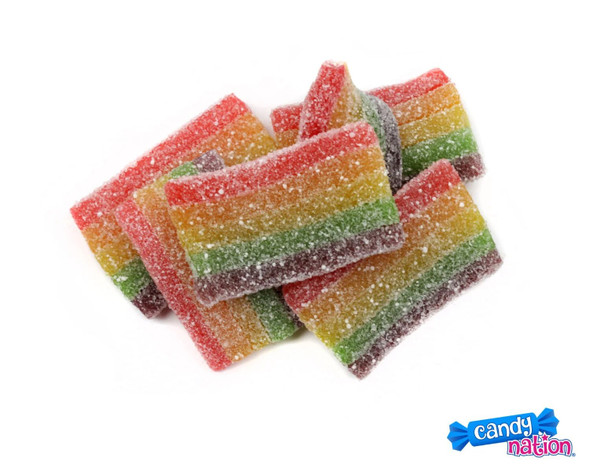 Rainbow  Sour Belts 2.2LB Bag 12 Count
