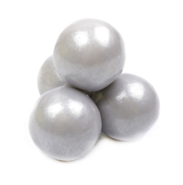 Pearl  Silver Gumballs 1 Inch 2lb 6 Count