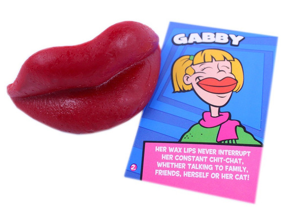 Red Wax-O-Wax Lips, 8 packs, 24 count, classic fun Valentine's candy.