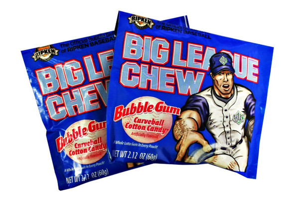 Big  League Chew Curveball Cotton Candy 9 Packs 12 Count