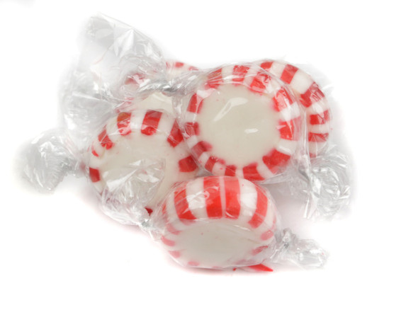 Quality Peppermint Starlight Mints, 5x 5lb bags, classic red and white peppermint candy, individually wrapped.