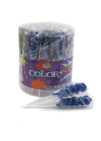 Royal  Blue Twist Pops Raspberry 30 Piece 6 Count