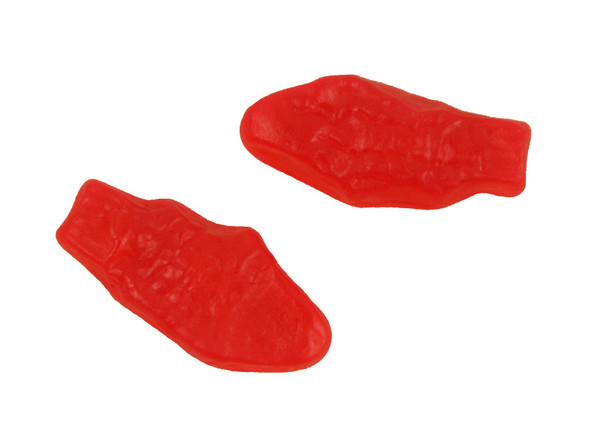Bright red mini Swedish Fish candy, 1.8lb, 4 bulk packs. Sweet cherry flavor, gluten-free gummy candy.