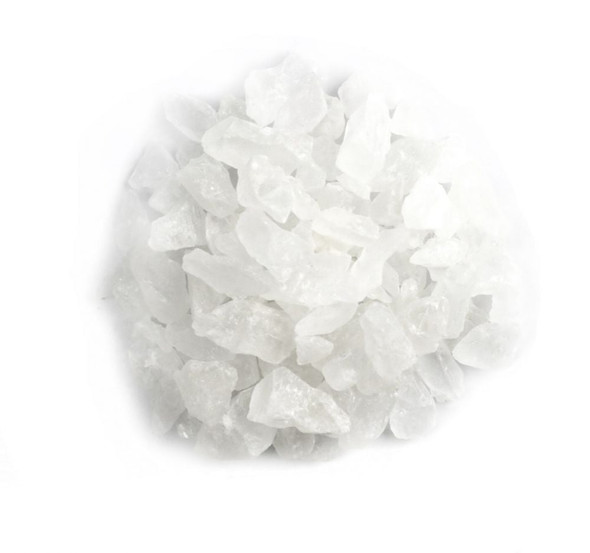 Pristine white rock candy crystals, sparkling sugar jewels. Perfect for elegant wedding candy & party dessert decoration.