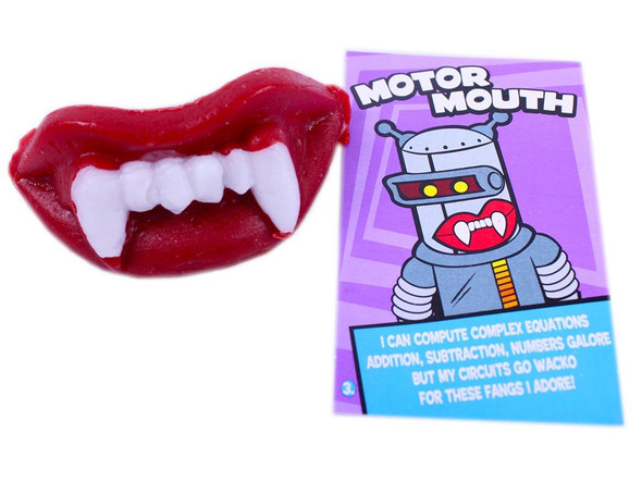 Wax-O-Wax fangs, 2 packs of 24 individually wrapped white Halloween wax fangs, 48 total.