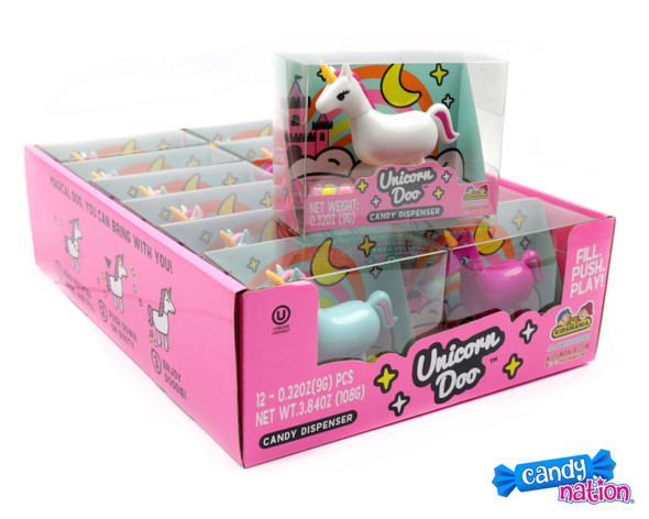 Unicorn  Doo Candy Dispenser 12 Pack 12 Count