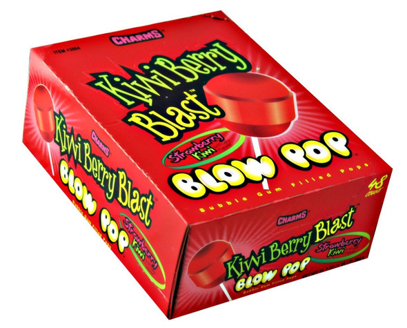 Kiwi  Berry Blast Blow Pops 12 Packs 48 Piece