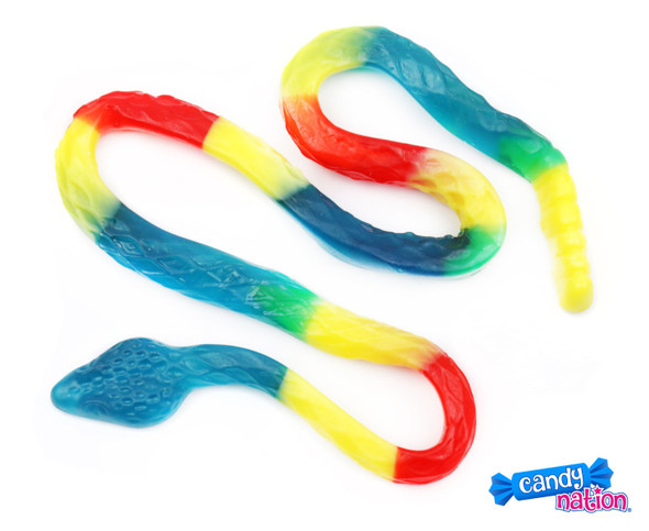 Albanese Giant Gummy Snakes, multicolored, 27 inch long, 20lb case.