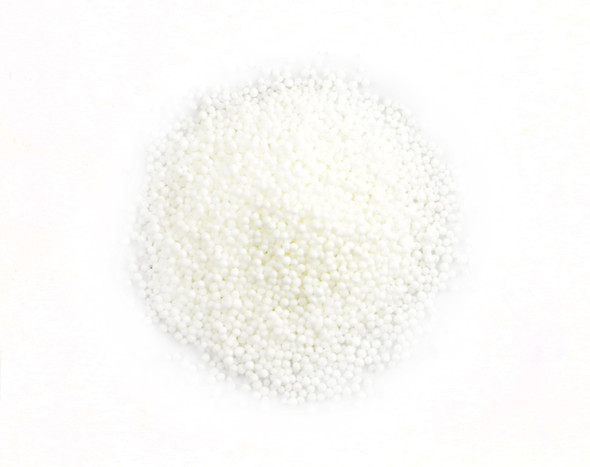 8lb bulk box of white nonpareil sprinkles, tiny round white confectionary balls for baking.