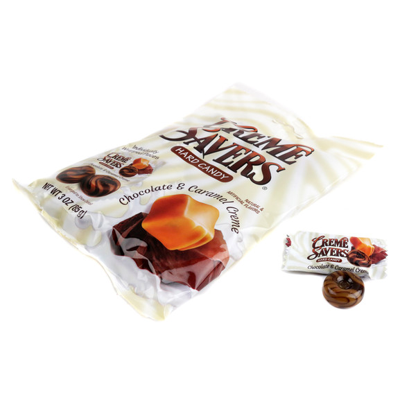 Image of Creme Savers Hard Candy Chocolate and Caramel Creme 3oz Bag