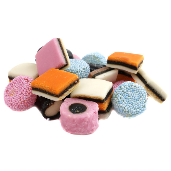 image of english style licorice allsorts candy