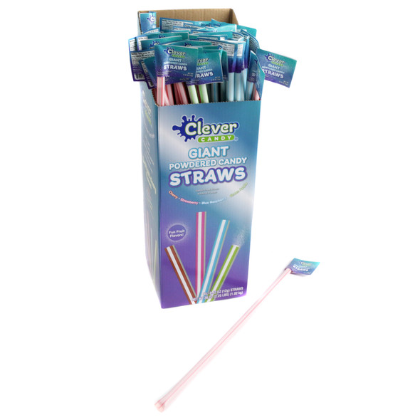image of giant powdered candy straws