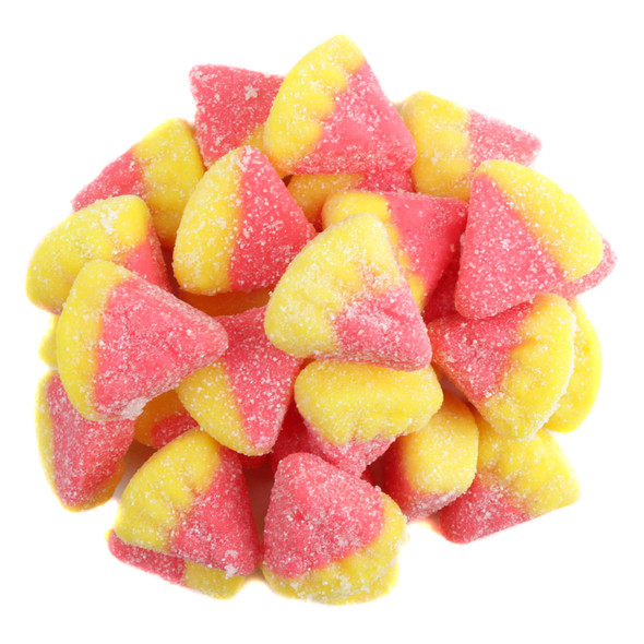 image of pink lemonade gummy slices sour candy