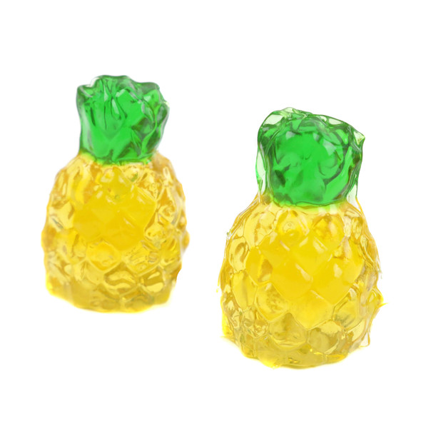 Hilco 3D Gummy Filled Pineapples realistic three-dimensional shape of each candy