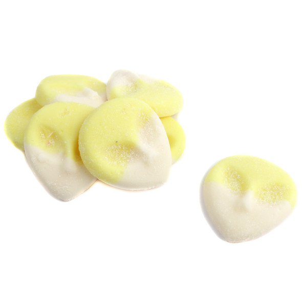 Swedish-style passionfruit and pineapple gummy aliens yellow