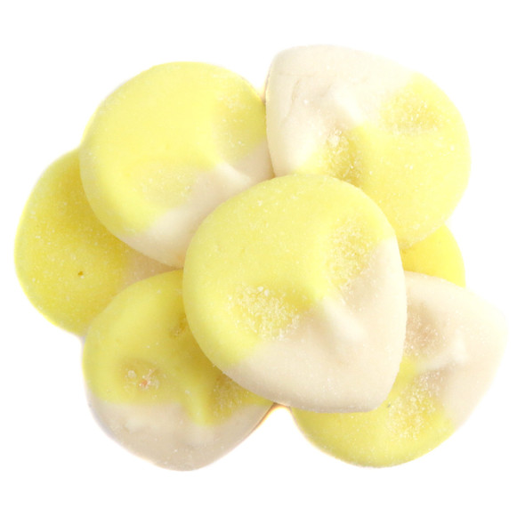 Passionfruit and pineapple Swedish-style gummy aliens.