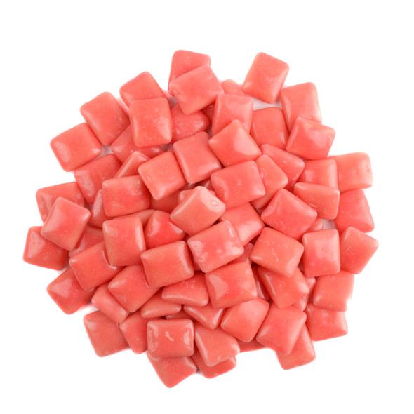 Classic Dubble Bubble Original 1928 Pink Gum Tabs, approximately 360 per pound, nostalgic bubble gum flavor.