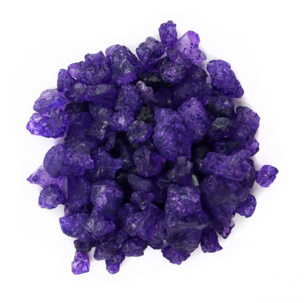Purple rock candy crystals, old-fashioned grape flavored candy perfect for geode cookies and desserts.