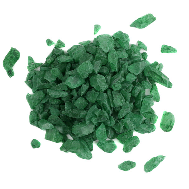Vibrant green lime rock candy crystals. USA made, perfect for St. Patrick's Day, candy buffets.