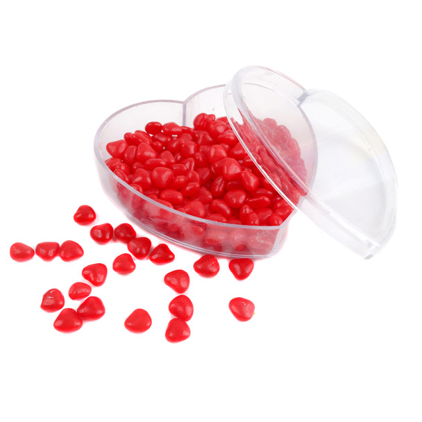 Tiny red heart shaped Cinnamon Heart Imperials, fiery cinnamon flavor, approx. 1,400 candies per pound, Valentine's Day.