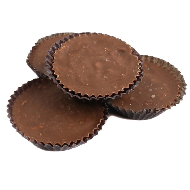 Boyer Candies Mallo Cups Unwrapped, old-fashioned chocolate coconut marshmallow candy, approx 30 brown and white pieces.