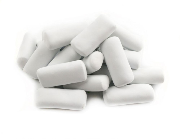 Black Licorice Ice Chalk candy, crispy white-coated, soft black licorice inside, peppermint flavor, approx. 160 pcs per lb.