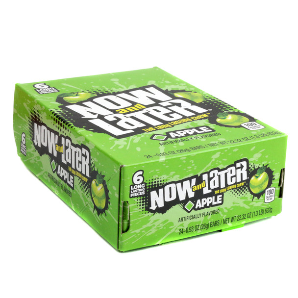 image of now later apple 6 pc 24 pack candy