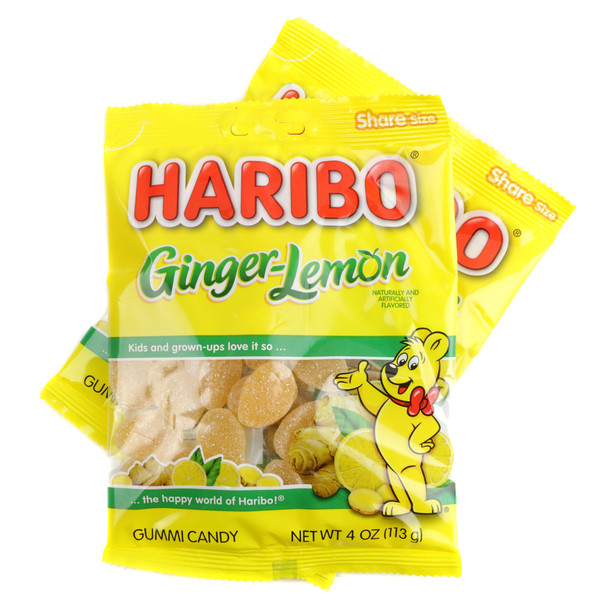 image of haribo ginger lemon gummies candy gummy