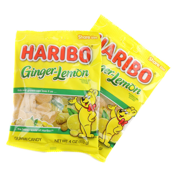 image of haribo ginger lemon gummies candy gummy