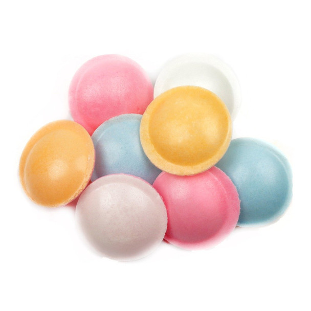 240 sour satellite wafer flying saucer candies, colorful thin wafers, and tangy powder, a retro novelty treat.